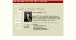 Desktop Screenshot of centerforpsychologyandhealth.com